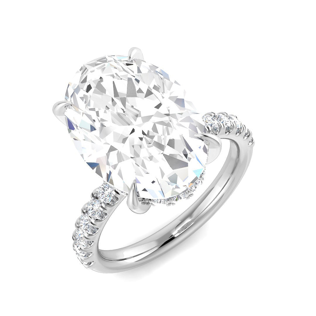 Engagement Lab-Grown Diamond Ring 6.61ct – SR6215 – 18k White Gold