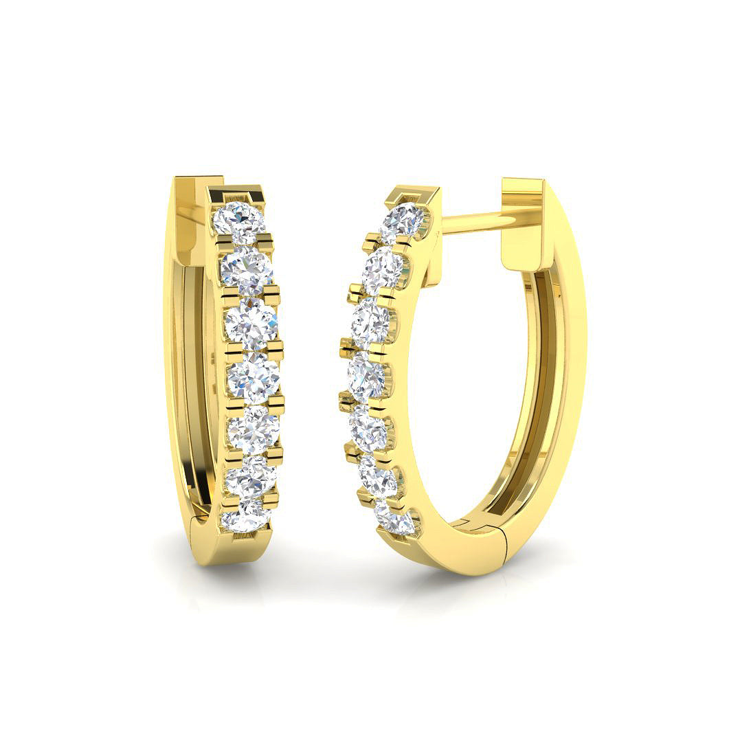 Hoops Diamond Ring 0.26ct – SE5341 – 9k Yellow Gold