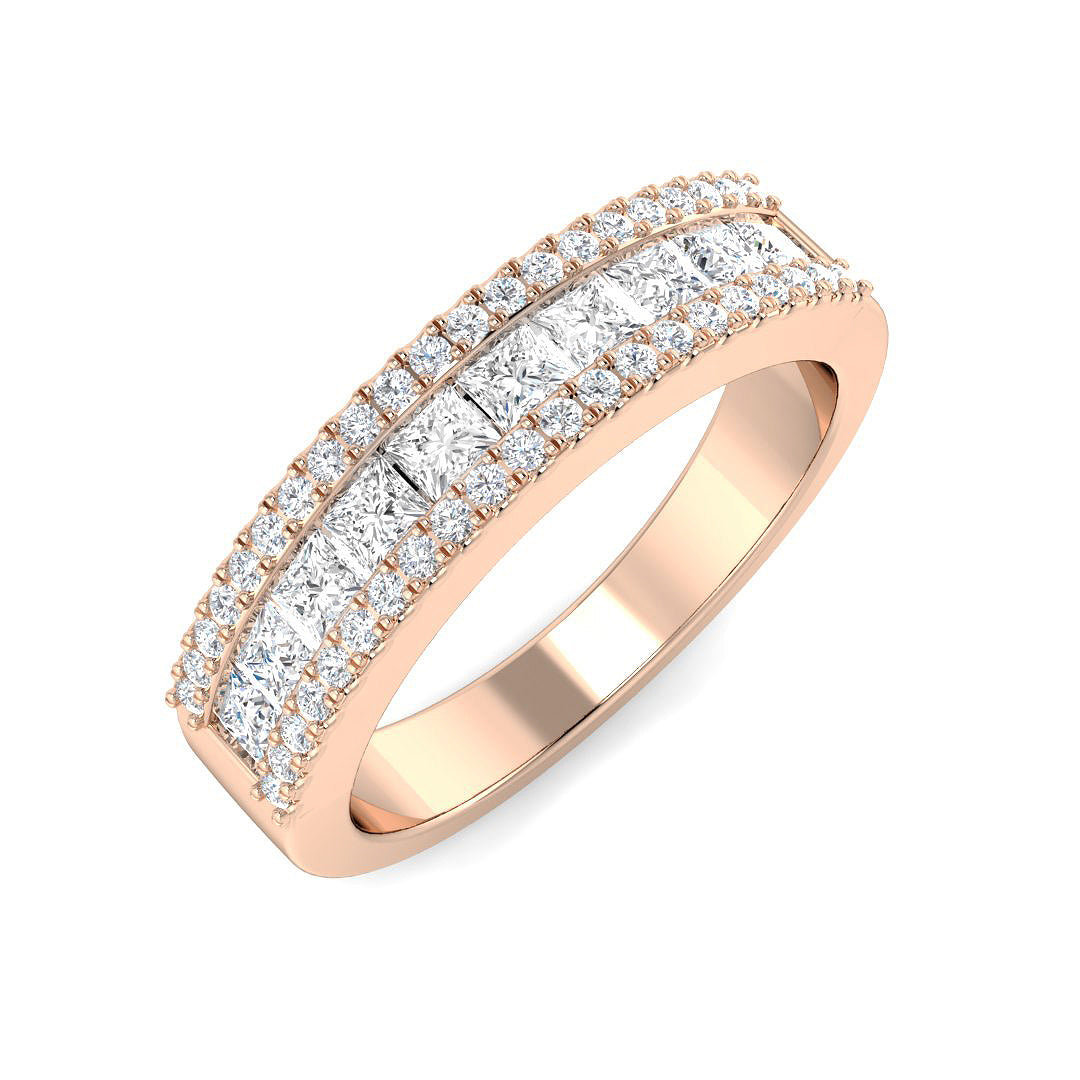 Half Eternity Diamond Ring 1.0ct – XYR10996P – 18k Rose Gold