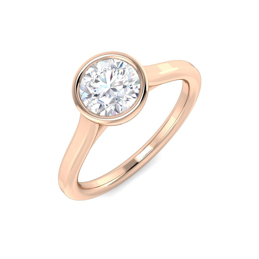 Engagement Diamond Ring 0.51ct–0.87ct – SR7442 – 18k Rose Gold