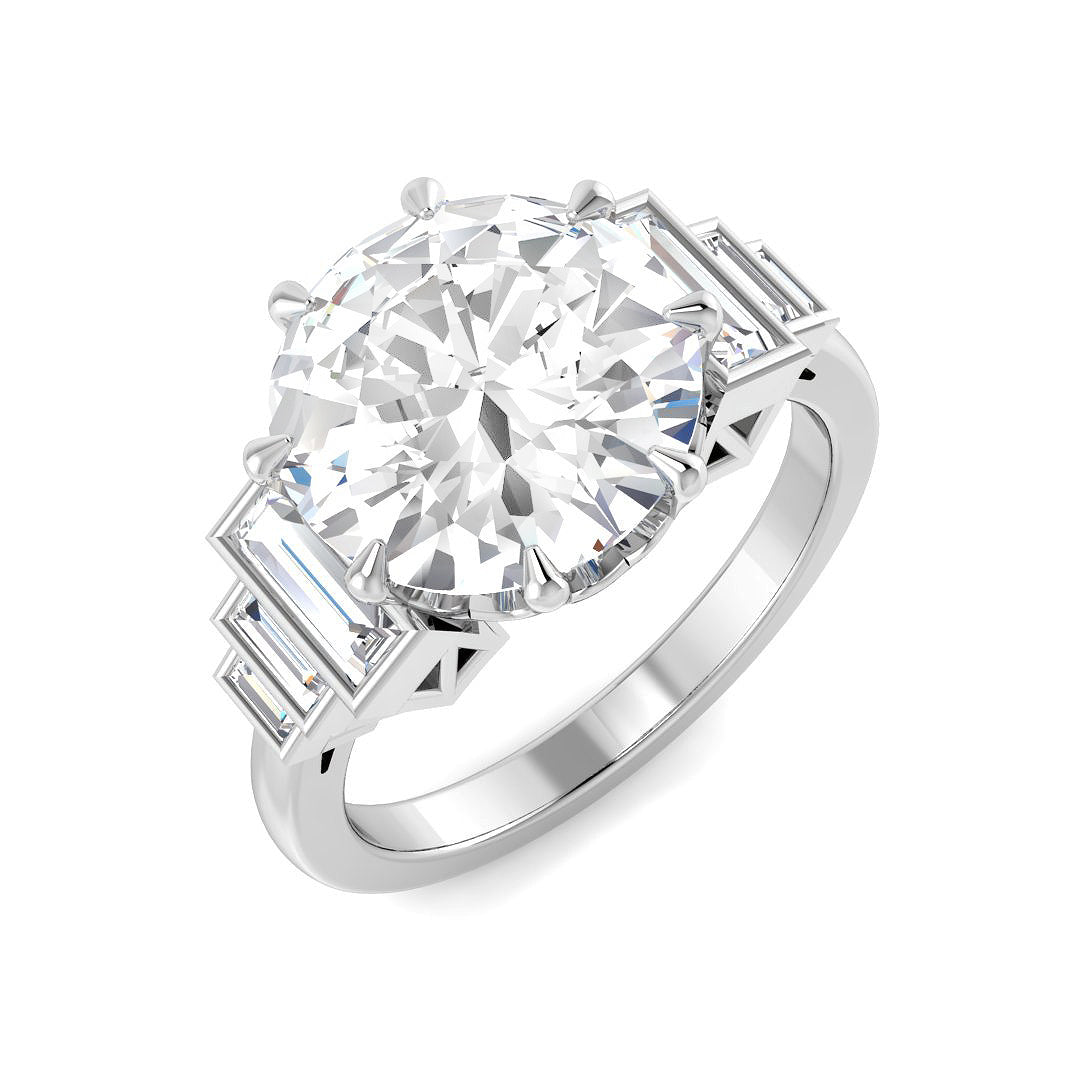 Multi Stone Diamond Ring 3.83ct – SR4890 – Platinum