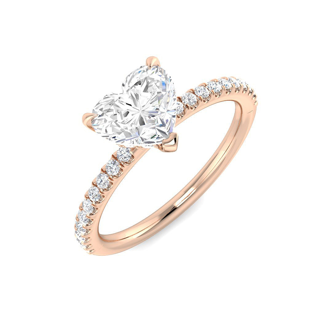 Engagement Lab-Grown Diamond Ring 1.27ct–1.3ct – SR6091 – 18k Rose Gold