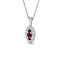 Ruby Diamond Ring 0.22ct – SP4924~RY – 18k White Gold