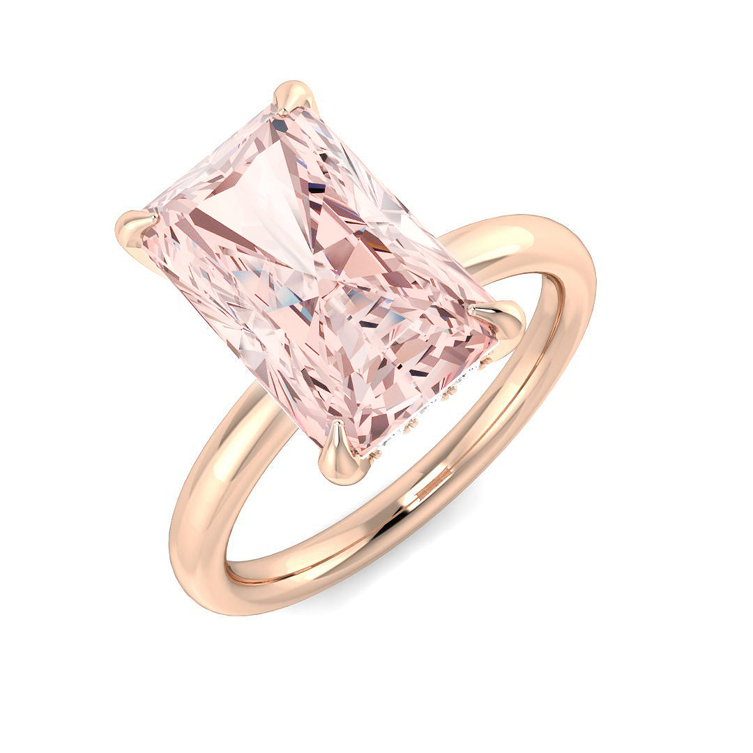 Engagement Lab-Grown Diamond Ring 3.59ct–4.33ct – SR7862~LGPINK – 18k Rose Gold