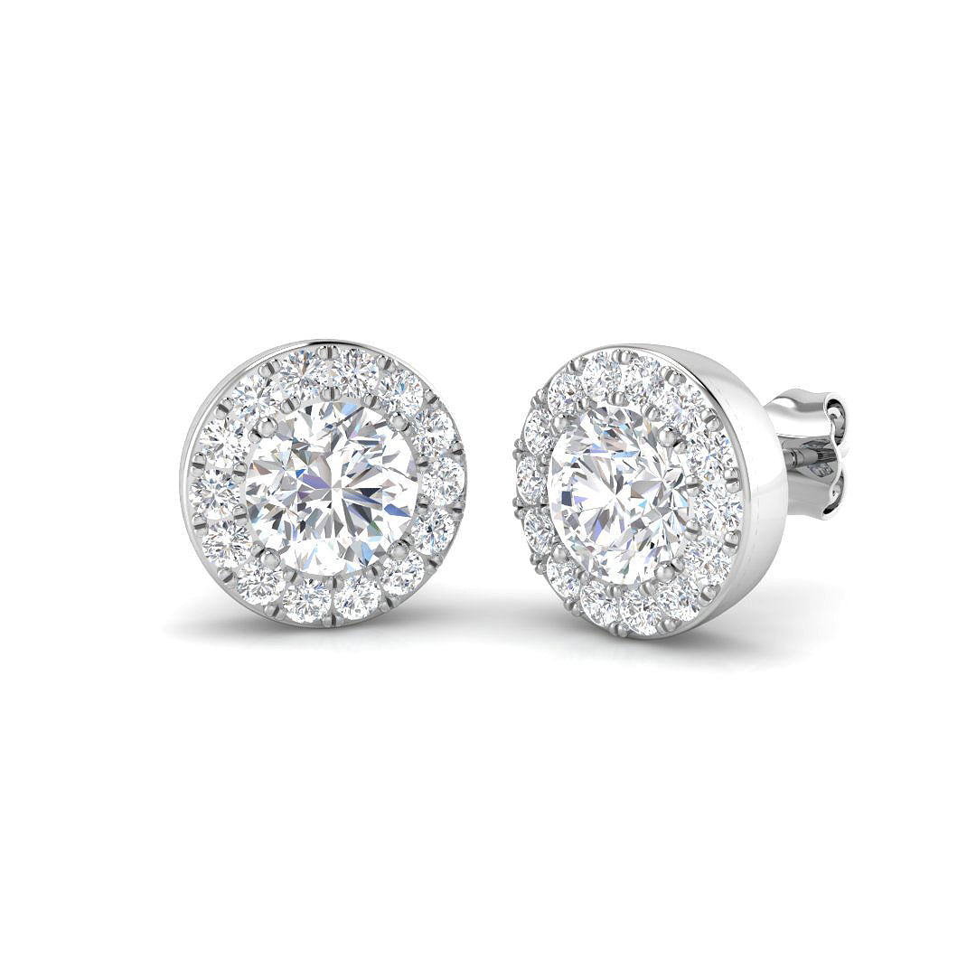 Halo Lab-Grown Diamond Ring 2.62ct – SE6571-6.5MM – 18k White Gold
