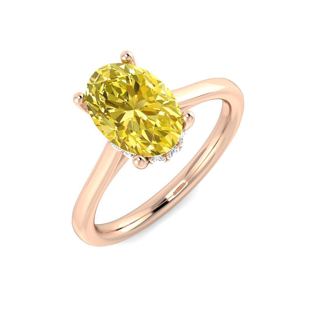 Engagement Lab-Grown Diamond Ring 2.24ct–4.2ct – SR7646~LGYD – 18k Rose Gold