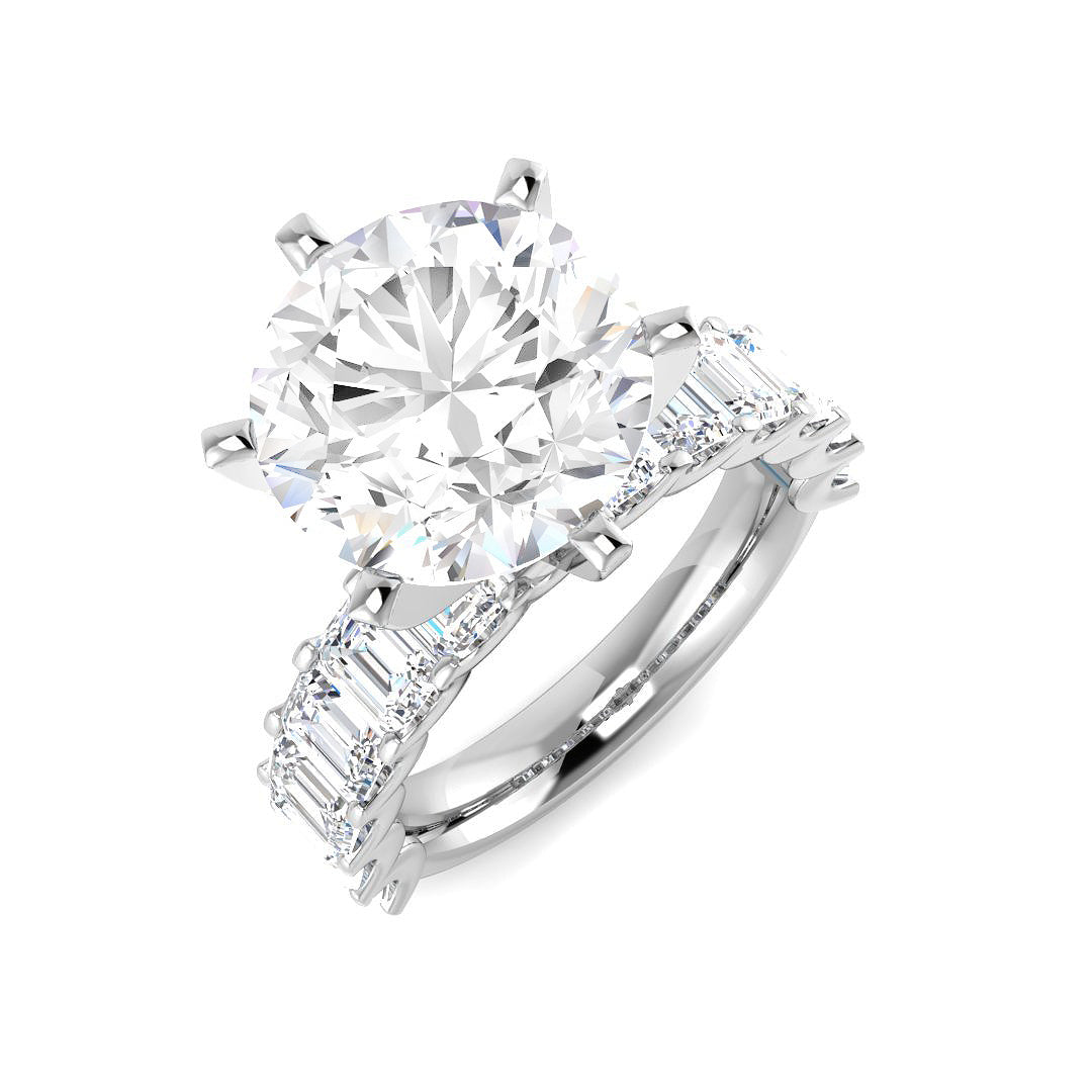 Engagement Lab-Grown Diamond Ring 7.62ct–7.98ct – SR6471 – 18k White Gold