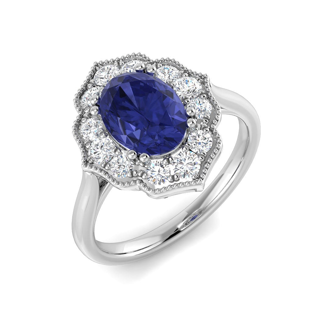 Vintage Diamond Ring 2.44ct – SR7658~TZ – 18k White Gold