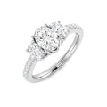 Three Stone Lab-Grown Diamond Ring 1.35ct–2.93ct – SR6338 – 18k White Gold