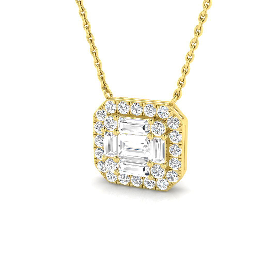 Baguette & Brilliant Diamond Ring 0.71ct – SP3783A – 18k Yellow Gold
