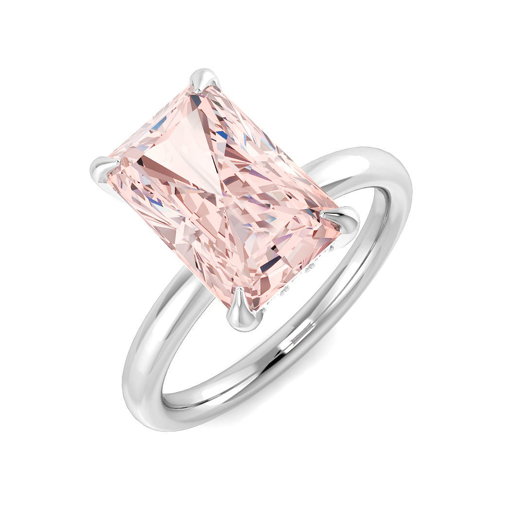 Engagement Lab-Grown Diamond Ring 3.59ct–4.33ct – SR7862~LGPINK – 18k White Gold