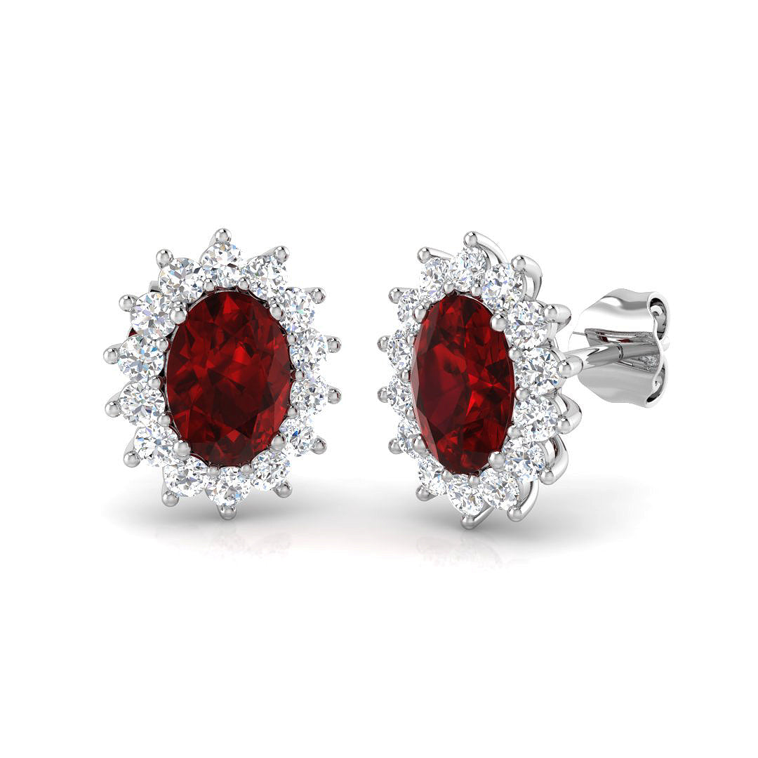 Ruby Diamond Ring 1.72ct–2.84ct – SE4789~RY – 18k White Gold