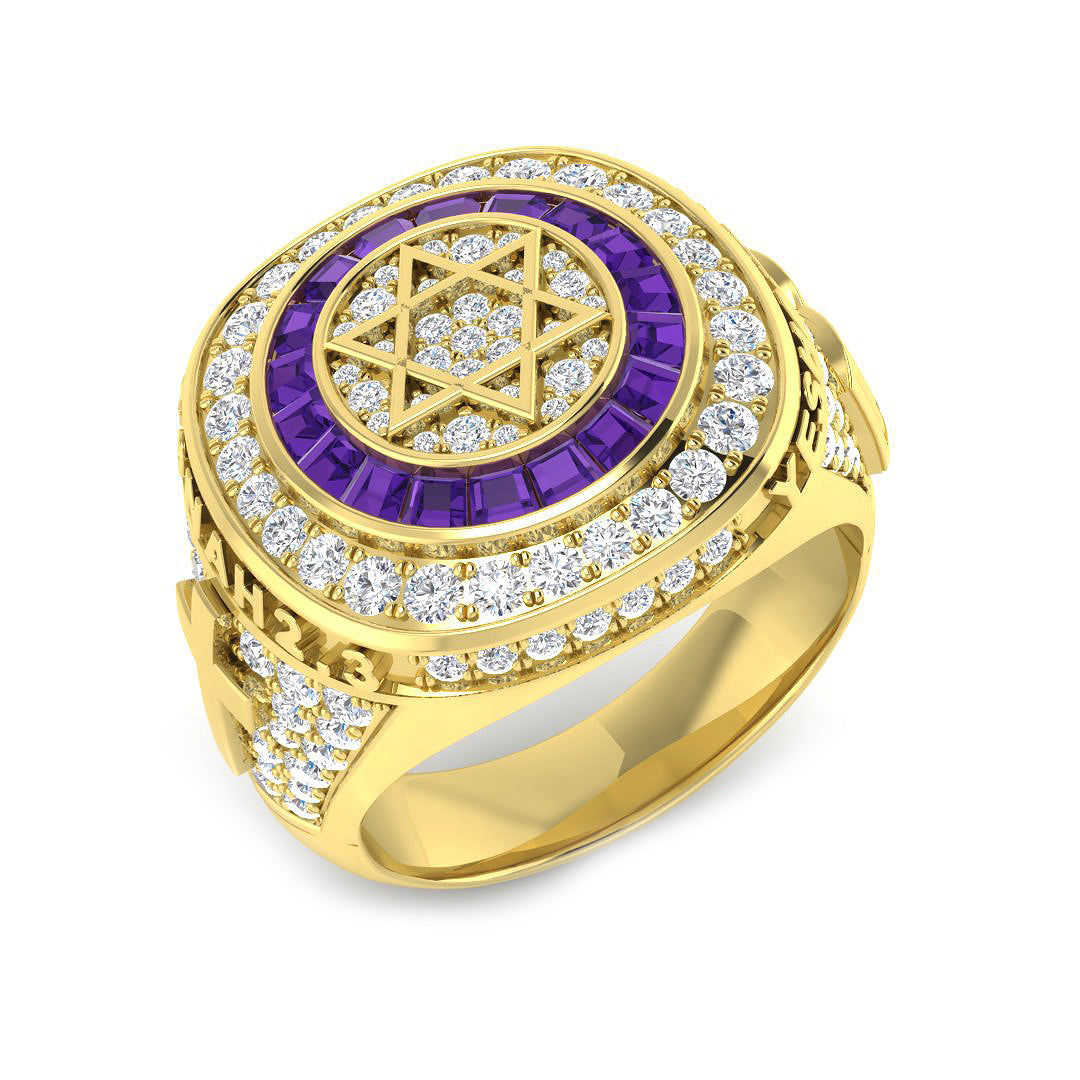 Fancy Diamond Ring 2.81ct – SR6299~AME – 18k Yellow Gold