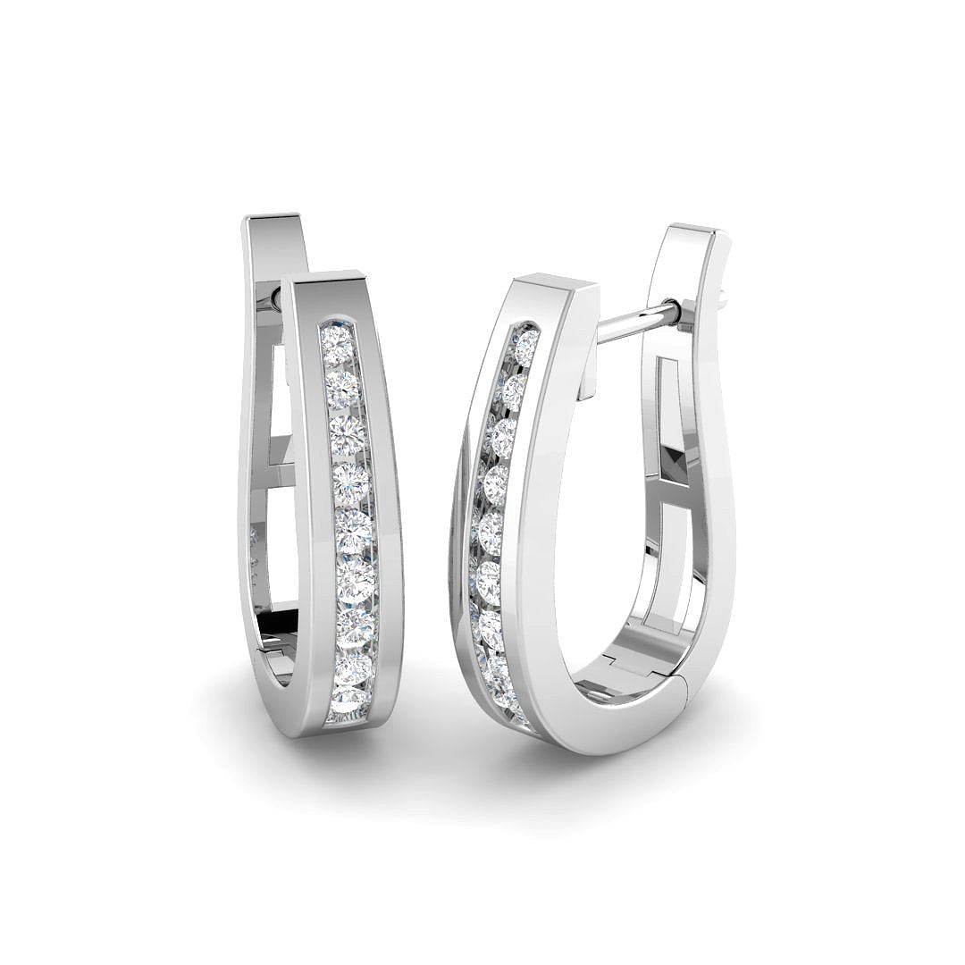 Hoops Diamond Ring 0.11ct – SE7145 – 18k White Gold
