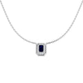 Blue Sapphire Diamond Ring 0.52ct – SN2144~BS – 18k White Gold