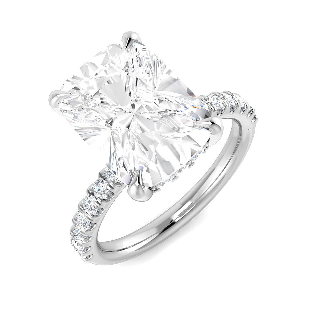 Engagement Lab-Grown Diamond Ring 5.47ct–5.51ct – SR5772 – 18k White Gold