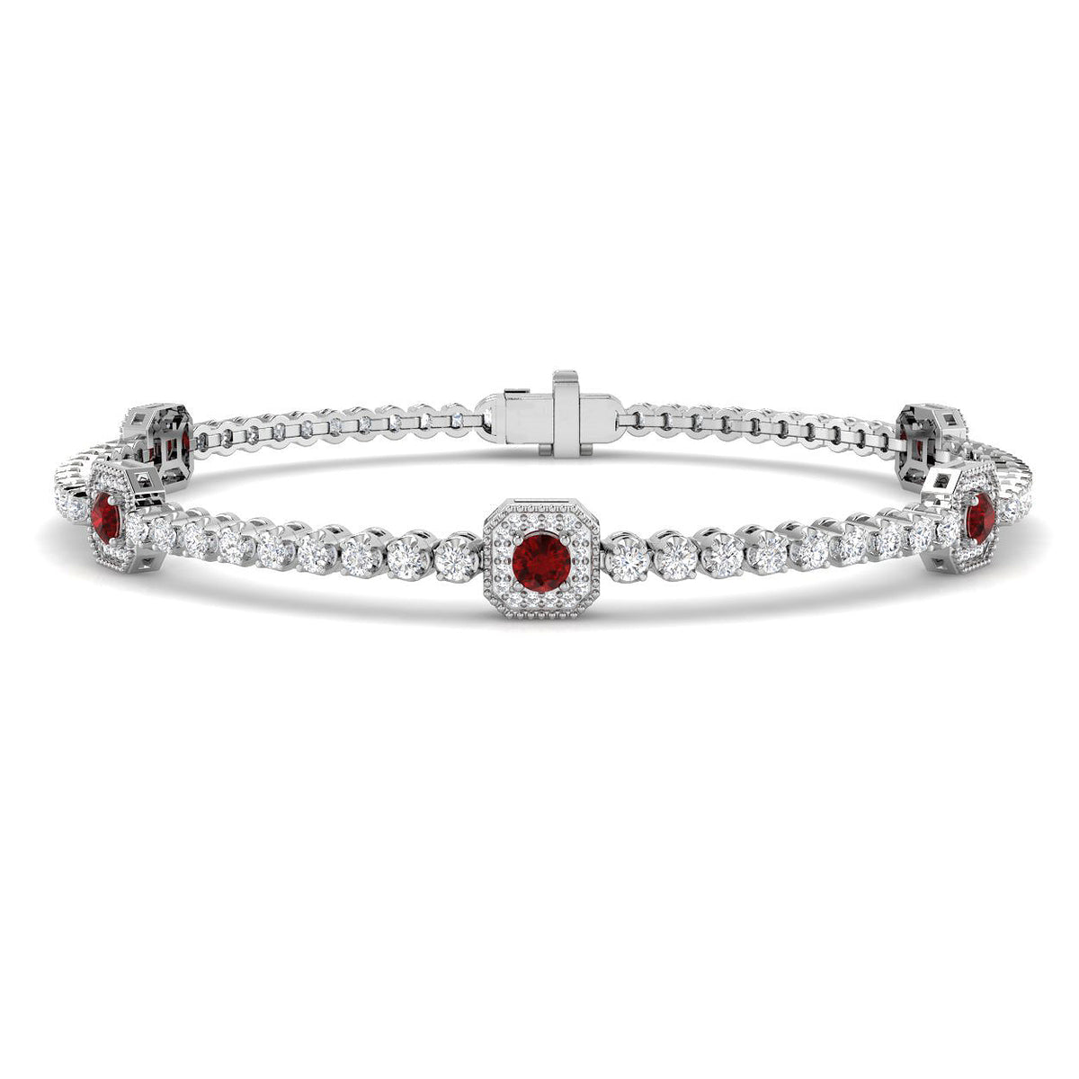 Ruby Diamond Ring 1.89ct – SB3082~RY – 18k White Gold