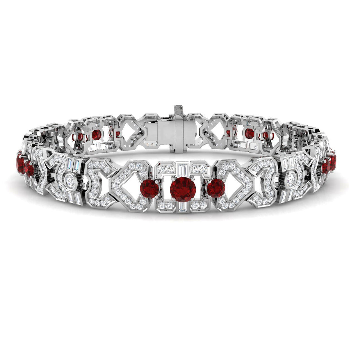 Ruby Diamond Ring 5.39ct – SB3031~RY – 18k White Gold