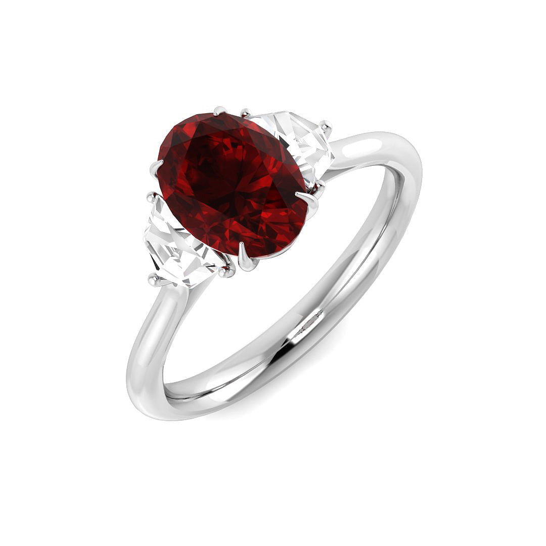 Three Stone Diamond Ring 2.35ct – SR3183~RY – 18k White Gold