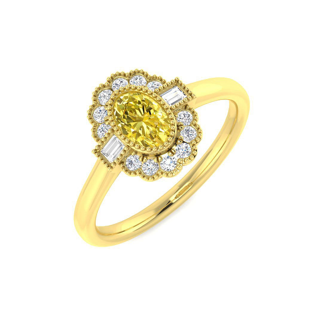 Vintage Diamond Ring 0.71ct – SR7492 – 9k Yellow Gold