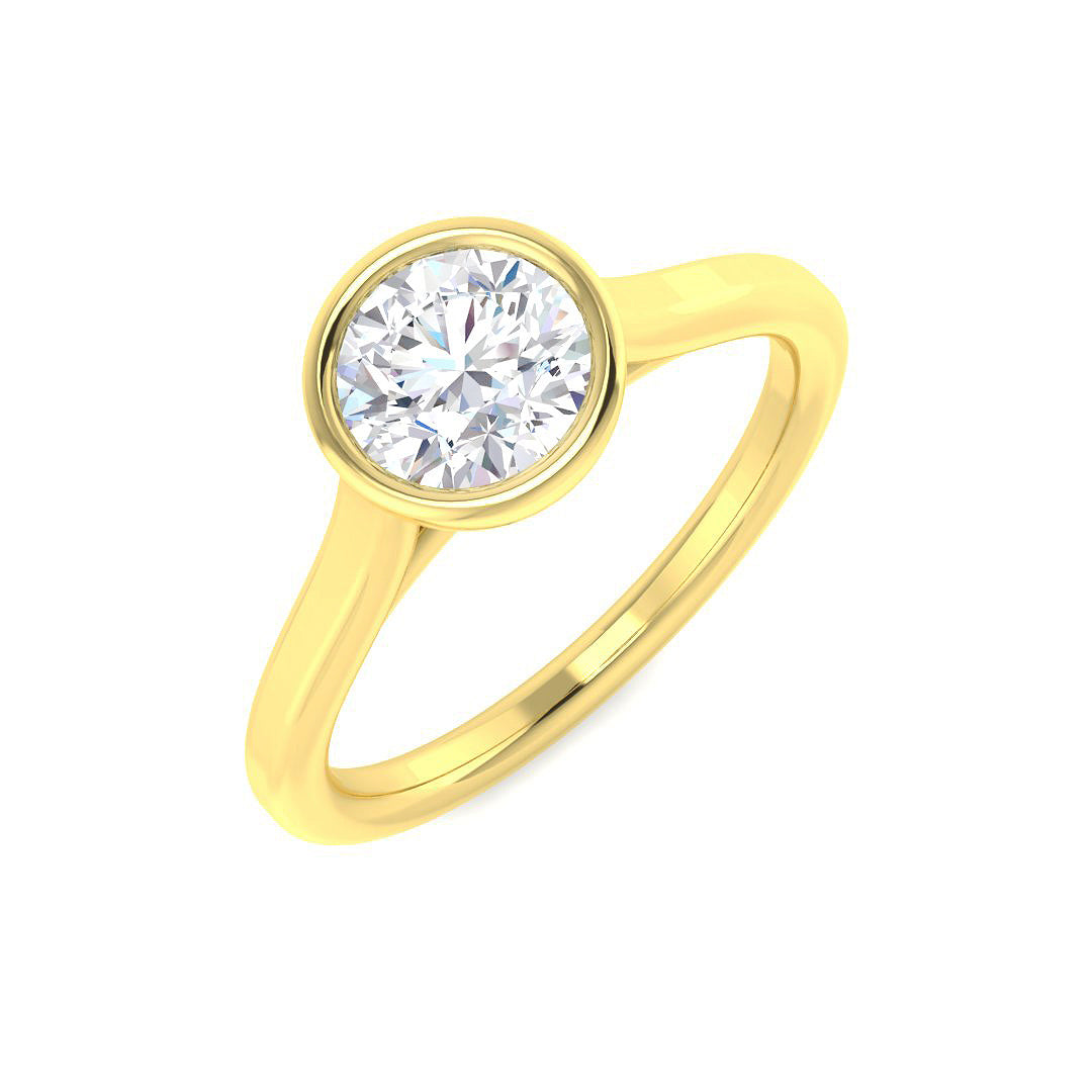 Engagement Diamond Ring 0.51ct–0.87ct – SR7442 – 18k Yellow Gold