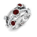 Bubble Diamond Ring 1.22ct – SR1085~RY – 18k White Gold