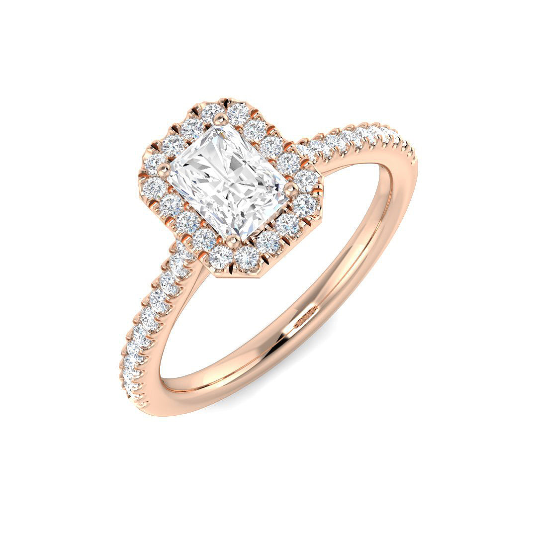 Halo Diamond Ring 0.98ct–5.71ct – SL9675 – 18k Rose Gold