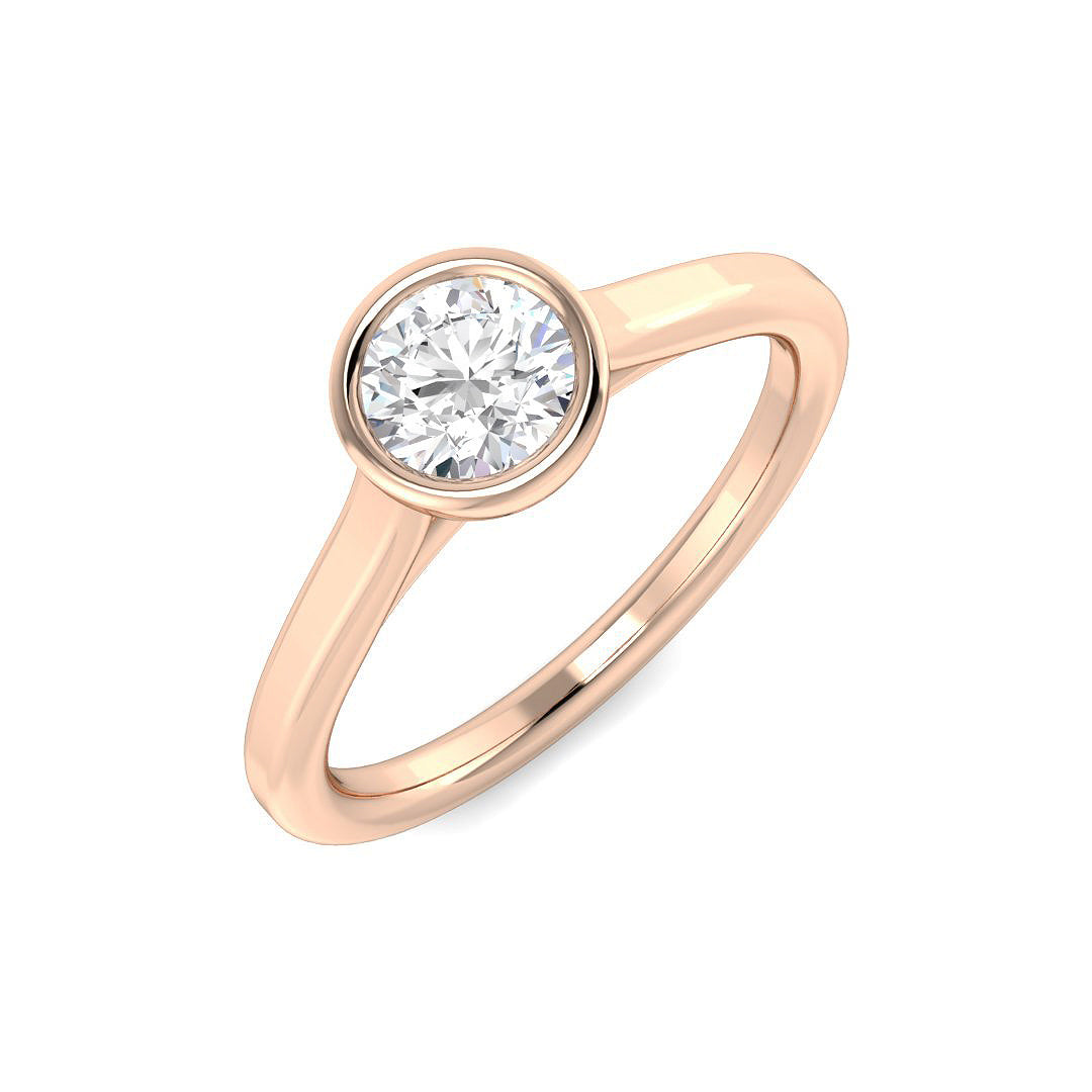 Engagement Diamond Ring 0.51ct–0.87ct – SR7442 – 18k Rose Gold
