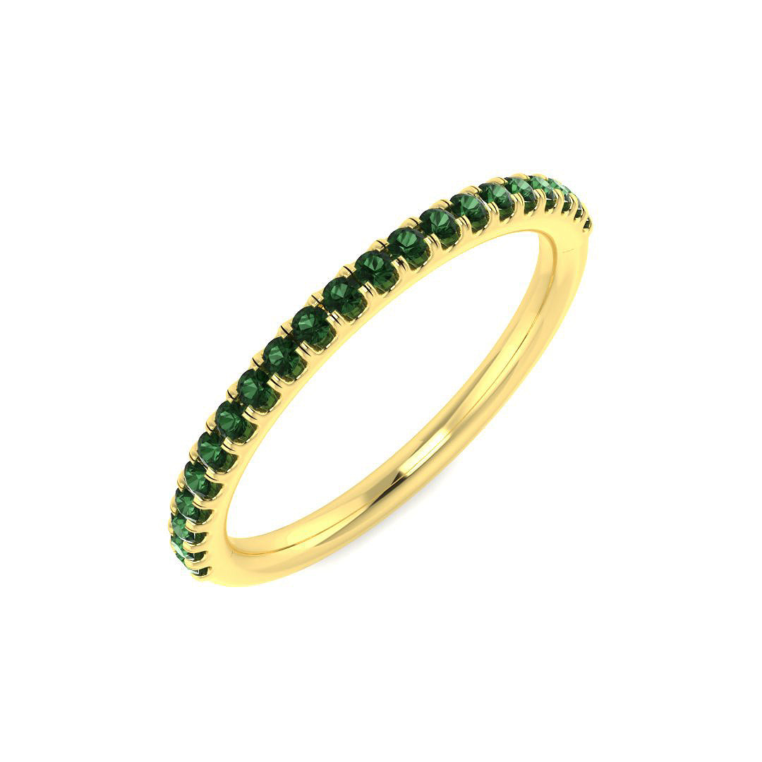 Half Eternity Diamond Ring 0.26ct – SR7957~GRN – 18k Yellow Gold