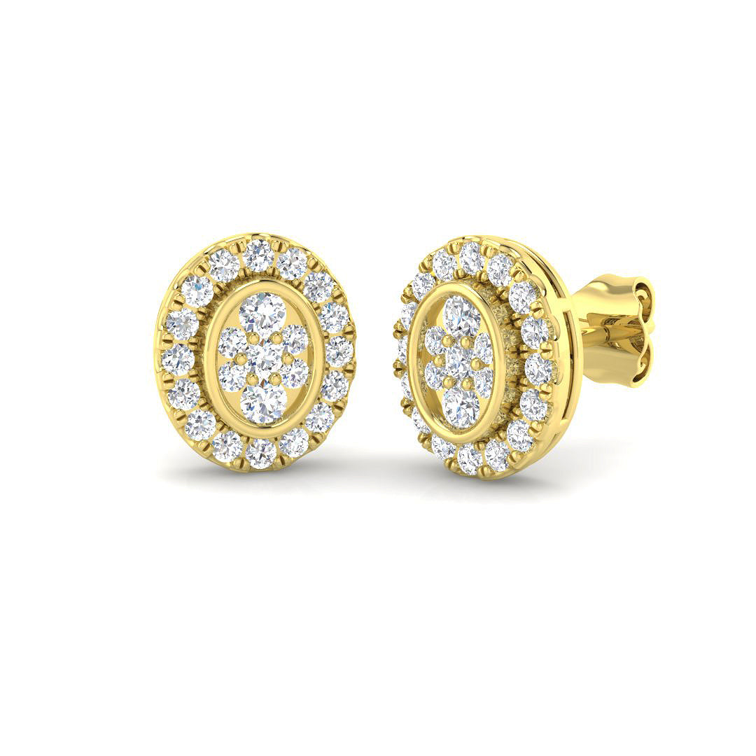 Cluster Diamond Ring 0.3ct–0.6ct – SE4525 – 18k Yellow Gold