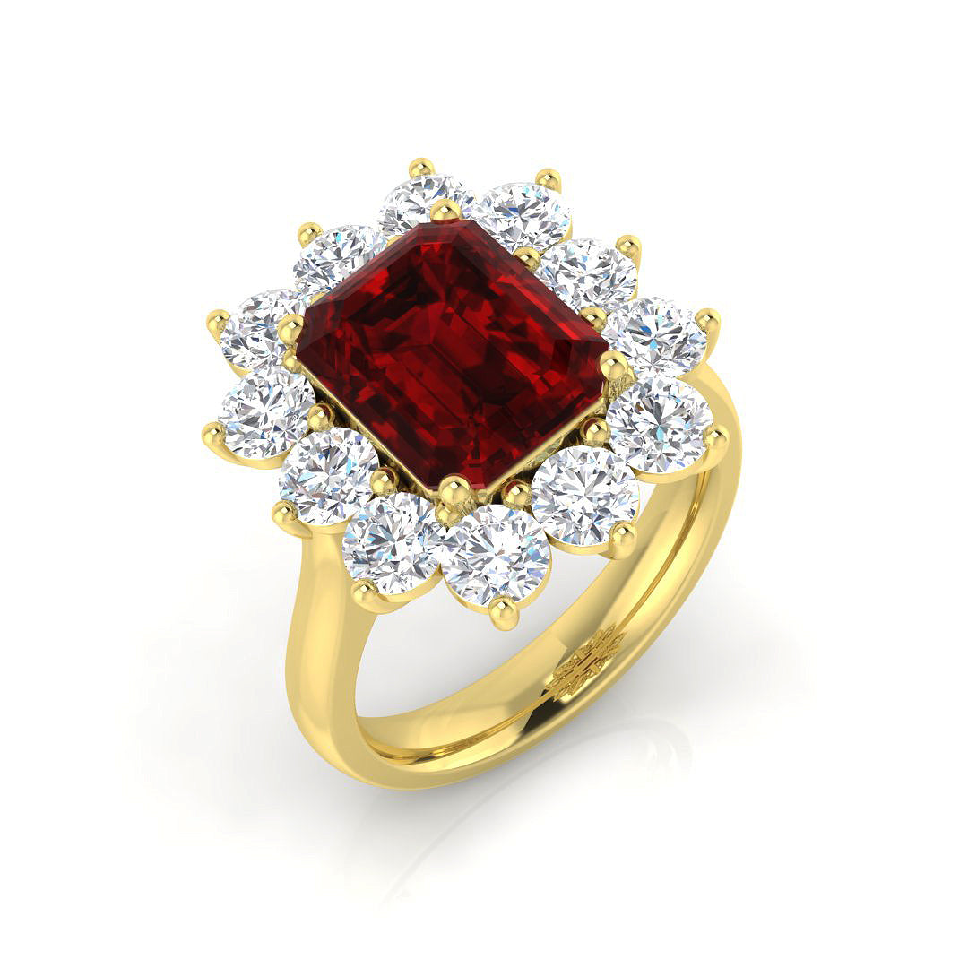Cluster Diamond Ring 3.25ct–9.02ct – SL9774~RY – 18k Yellow Gold