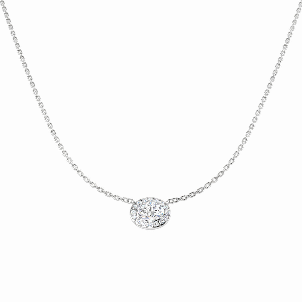 Halo Diamond Ring 0.63ct–3.27ct – SN2279 – 18k White Gold