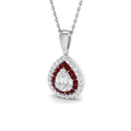 Ruby Diamond Ring 0.43ct – SP6775~RY – 18k White Gold