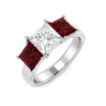 Three Stone Lab-Grown Diamond Ring 4.32ct – SR6653 – 18k White Gold