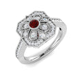 Ruby Diamond Ring 0.52ct – SL9526~RY – 18k White Gold