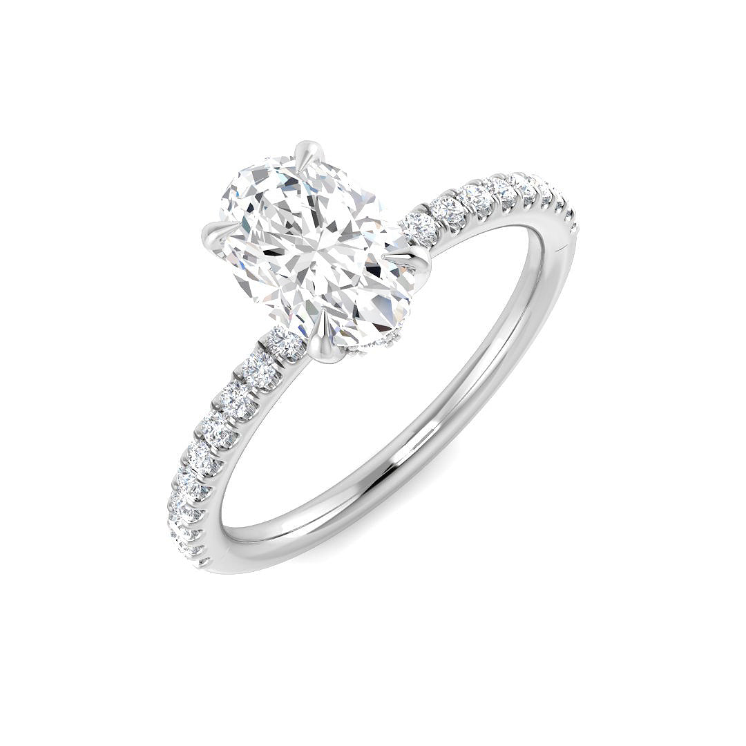 Engagement Lab-Grown Diamond Ring 1.24ct–1.29ct – SR5874 – 18k White Gold