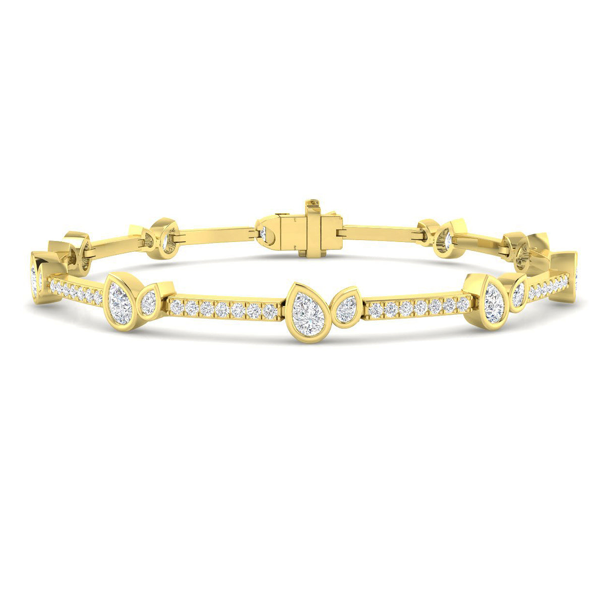 Tennis Diamond Ring 2.82ct – SB2871 – 18k Yellow Gold