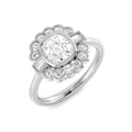 Vintage Lab-Grown Diamond Ring 1.36ct–4.22ct – SR6956 – 18k White Gold
