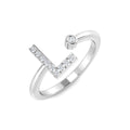 Initials Diamond Ring 0.1ct – SR6355 – 18k White Gold