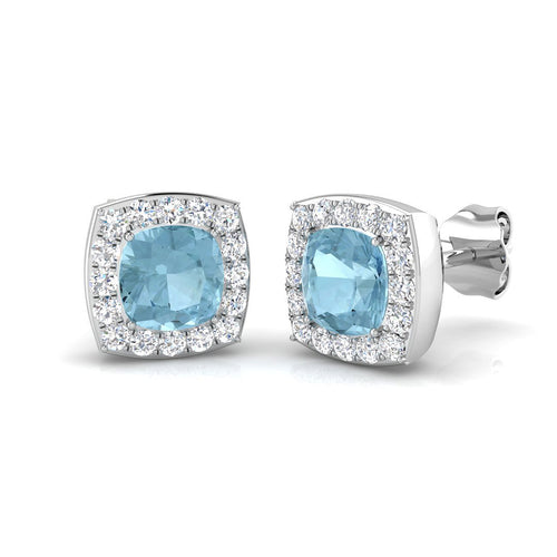 Aquamarine Diamond Ring 1.42ct–2.11ct – SE4693A~AQ – 18k White Gold