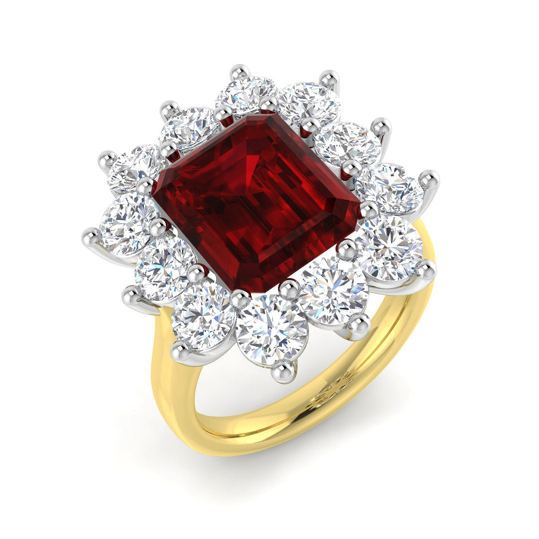 Cluster Diamond Ring 3.25ct–9.02ct – SL9774~RY – 18k Yellow Gold
