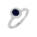 Halo Diamond Ring 0.82ct–2.36ct – SR54~BS – 18k White Gold