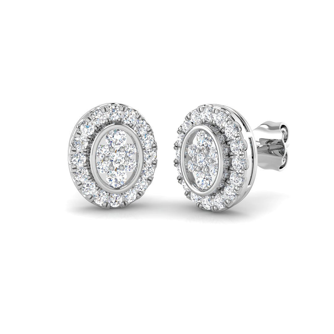 Cluster Diamond Ring 0.3ct–0.6ct – SE4525 – 18k White Gold