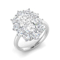 Cluster Lab-Grown Diamond Ring 4.05ct–4.92ct – SR7519 – 18k White Gold
