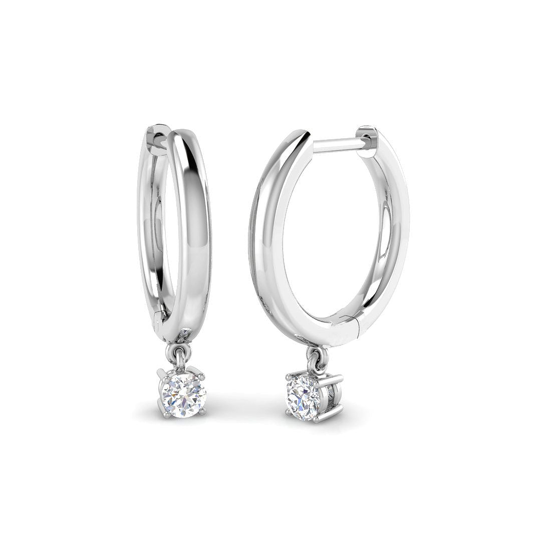 Drop & Trilogy Diamond Ring 0.13ct–0.34ct – SE6063 – 18k White Gold