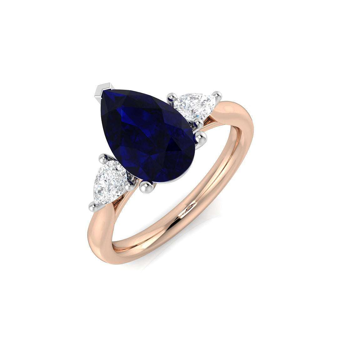 Three Stone Diamond Ring 2.79ct – SR447~BS – 18k Rose Gold