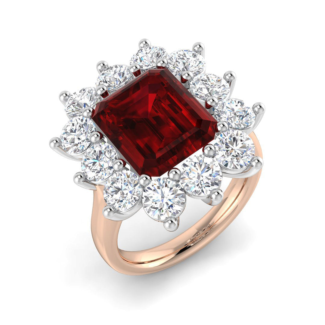 Cluster Diamond Ring 3.25ct–9.02ct – SL9774~RY – 18k Rose Gold